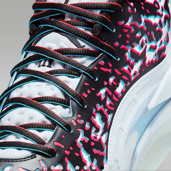 Jordan Zion 3 NRG 3D Shoes- Football Grey/Flash Crimson/Chlorine Blue/Black - Picture 6 of 13